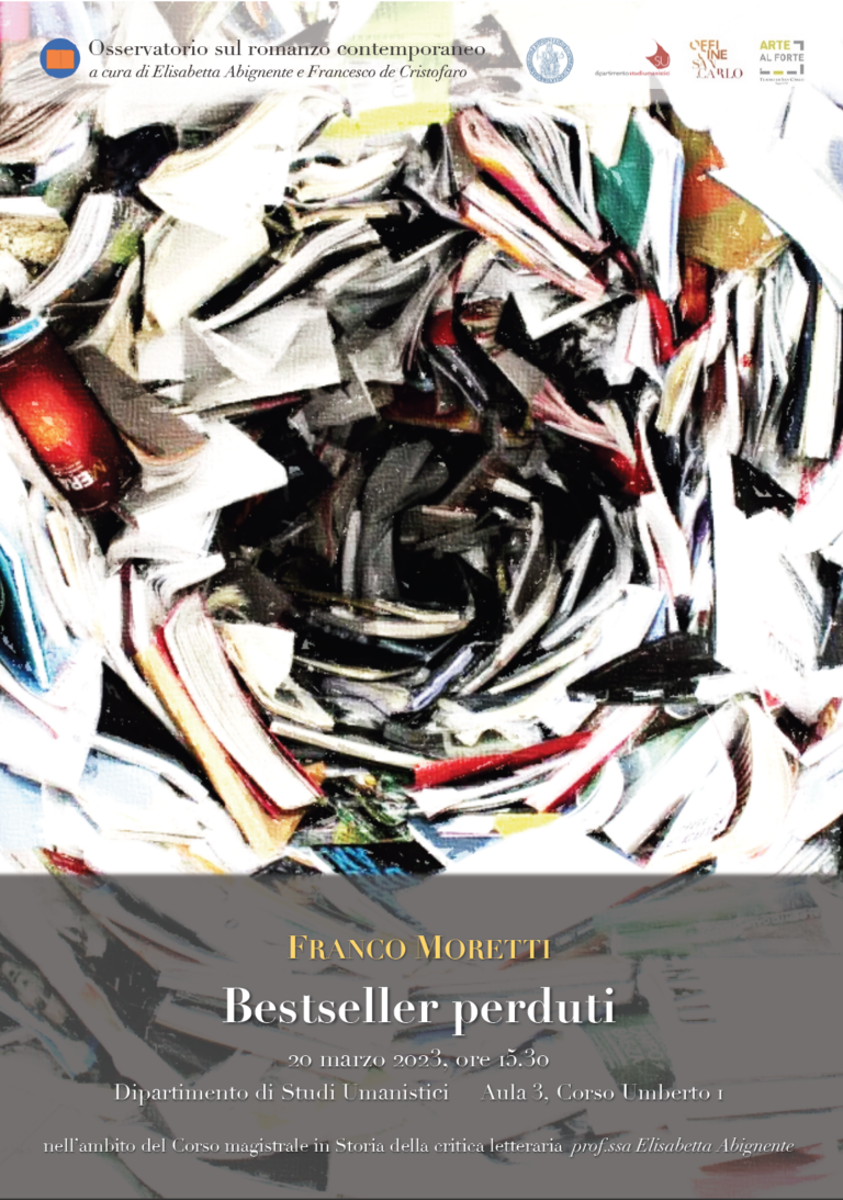 Lectio magistralis – Franco Moretti – Bestseller perduti